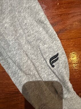 Gray Fabletics Sweatshirt Sleeve with Black Embroidered Logo
